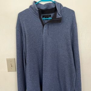 Lachlan XL 1/4 zip sweater light blue